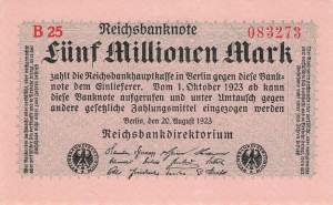 5 Millionen Mark 1923